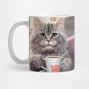 Caffeinated Whiskers: Kitty's Cozy Morning Mug